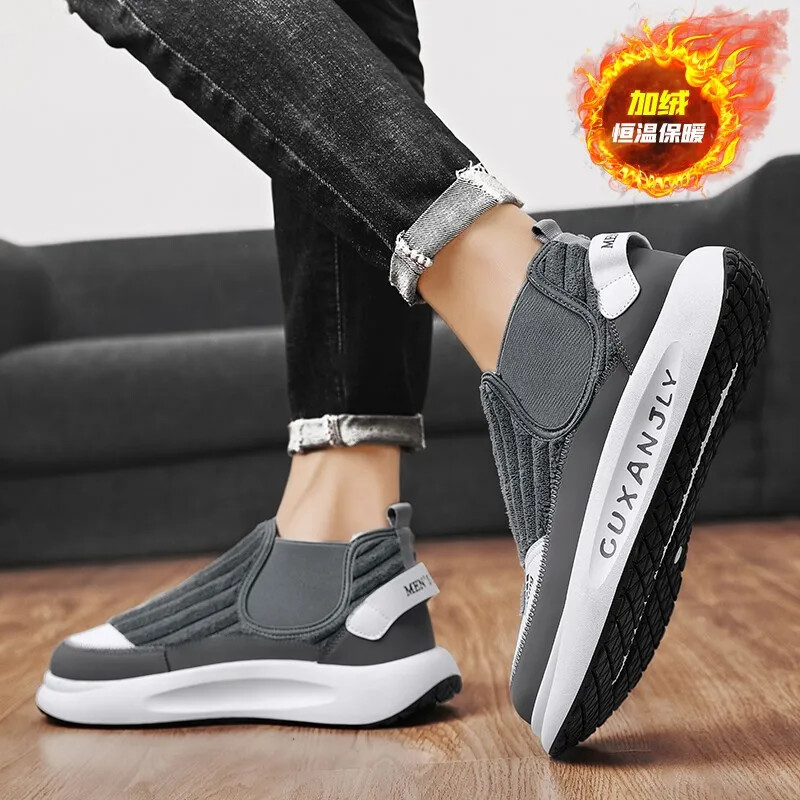 Ležerne tenisice Zimska sportska obuća za muškarce Gležnjače Muška ležerna obuća Mokasine Sport i slobodno vrijeme Muške tenisice podstavljene pamukom
