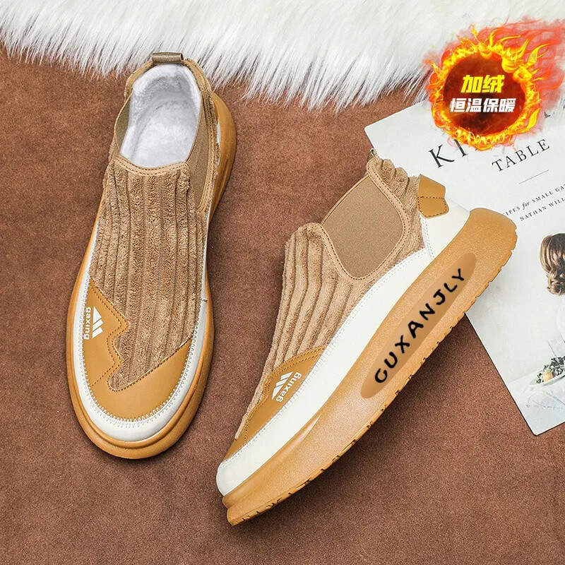 Ležerne tenisice Zimska sportska obuća za muškarce Gležnjače Muška ležerna obuća Mokasine Sport i slobodno vrijeme Muške tenisice podstavljene pamukom