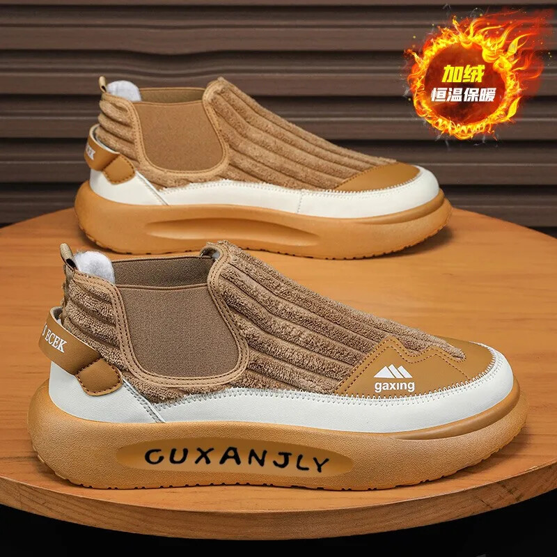 Ležerne tenisice Zimska sportska obuća za muškarce Gležnjače Muška ležerna obuća Mokasine Sport i slobodno vrijeme Muške tenisice podstavljene pamukom