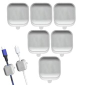 Magnetic Cable Organizer 6X Under Desk Cable Management Στερεό συγκολλητικό στήριγμα καλωδίου για την αποφυγή ακαταστασίας καλωδίων