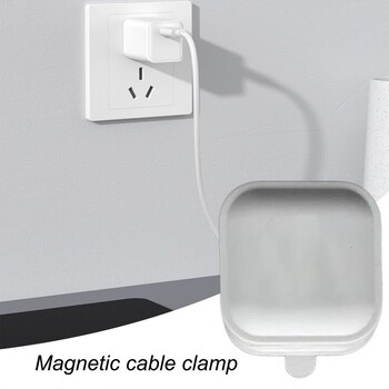 Magnetic Cable Organizer 6X Under Desk Cable Management Στερεό συγκολλητικό στήριγμα καλωδίου για την αποφυγή ακαταστασίας καλωδίων