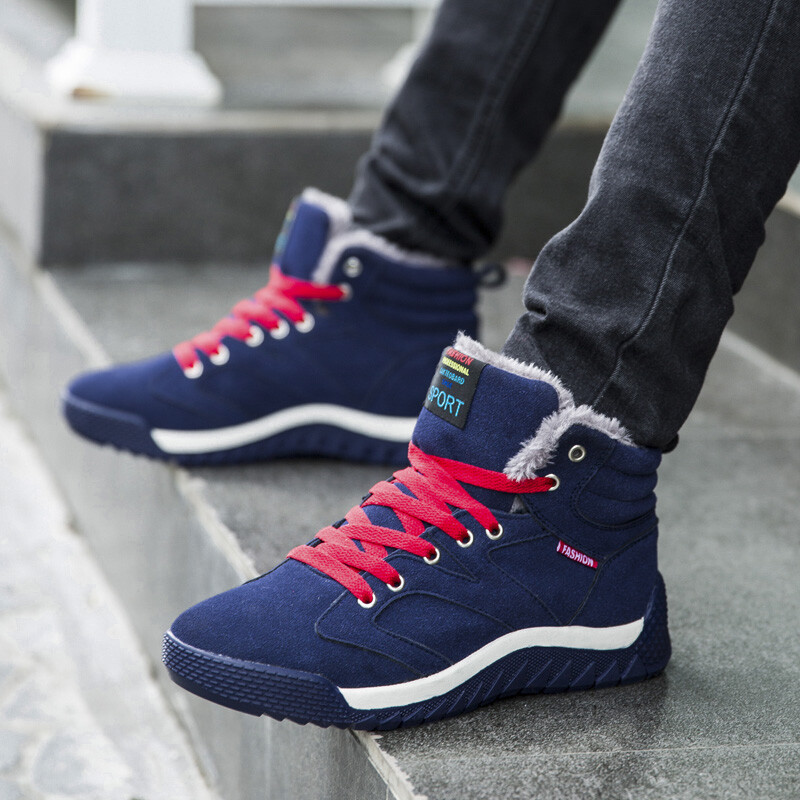 Muške tenisice 2023 Nove zimske muške čizme Kožne tenisice Čizme za snijeg Vanjske pamučne plišane radne cipele Visoke cipele Planinarske čizme