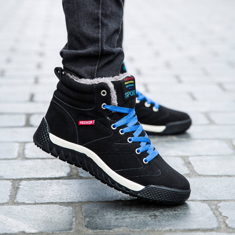 Muške tenisice 2023 Nove zimske muške čizme Kožne tenisice Čizme za snijeg Vanjske pamučne plišane radne cipele Visoke cipele Planinarske čizme