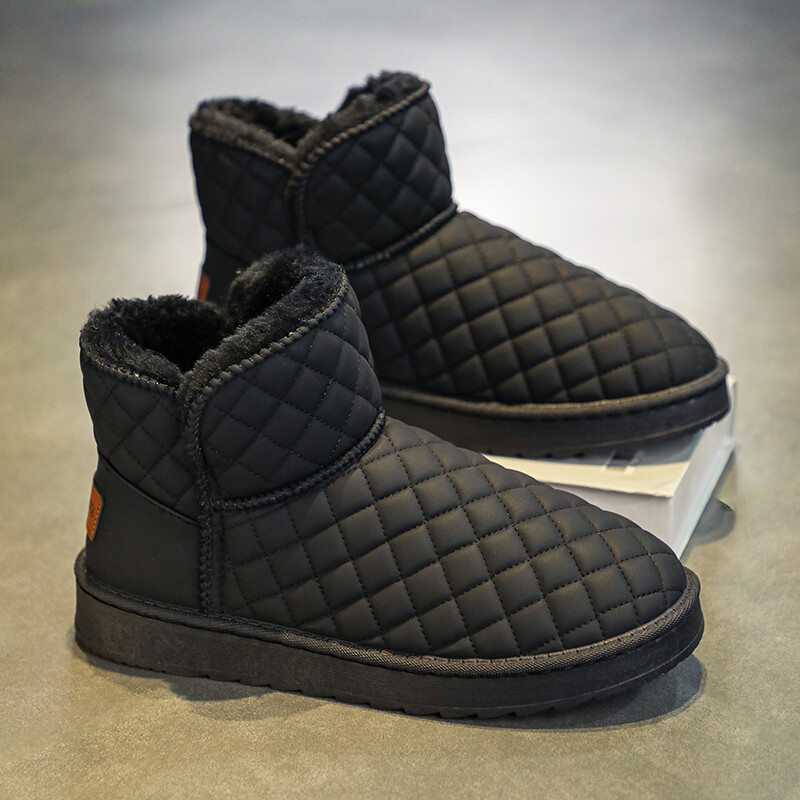 Muške zimske čizme, gležnjače, ravna vanjska obuća, udobne elastične cipele za snijeg, plus baršun, koji održavaju toplinu, visoke, popularni modeli