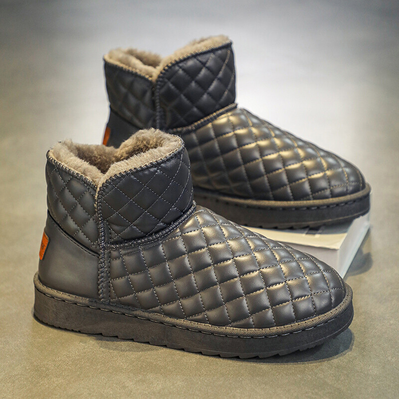 Muške zimske čizme, gležnjače, ravna vanjska obuća, udobne elastične cipele za snijeg, plus baršun, koji održavaju toplinu, visoke, popularni modeli