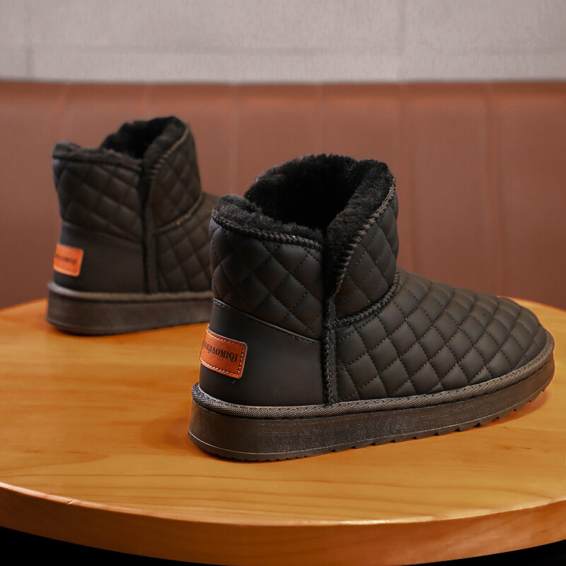 Muške zimske čizme, gležnjače, ravna vanjska obuća, udobne elastične cipele za snijeg, plus baršun, koji održavaju toplinu, visoke, popularni modeli