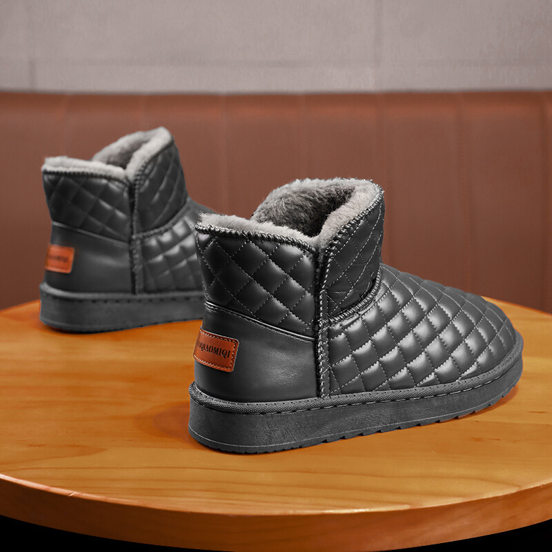 Muške zimske čizme, gležnjače, ravna vanjska obuća, udobne elastične cipele za snijeg, plus baršun, koji održavaju toplinu, visoke, popularni modeli