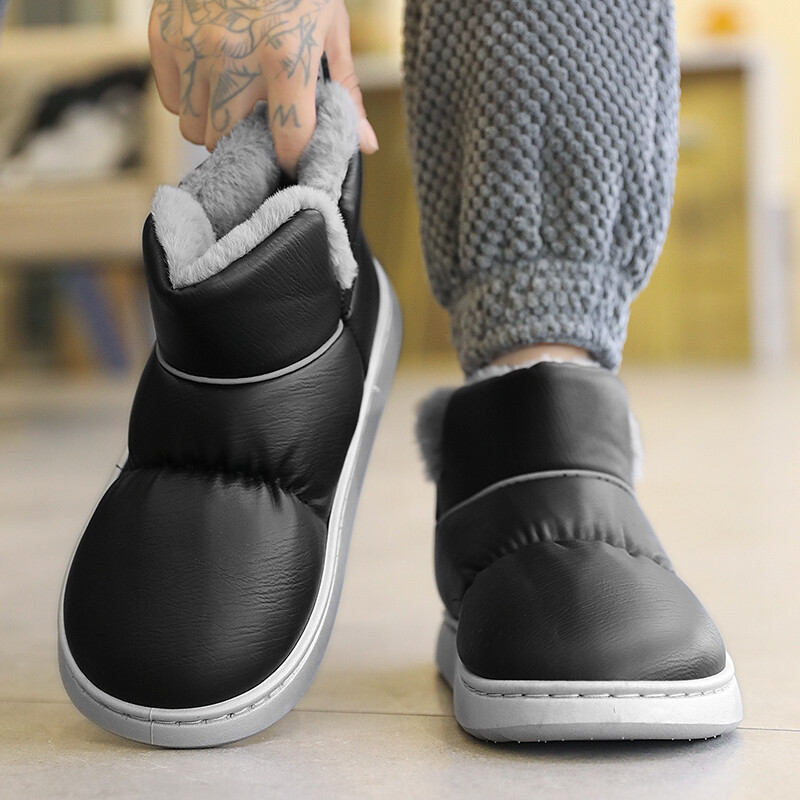 Zimske čizme za muškarce 2023 Nove plišane tople muške čizme za snijeg Lagane i udobne muške pamučne cipele od flisa Zapatos De Hombre