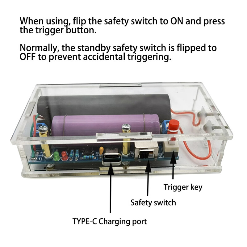 3.6-6V do 1000KV DC visokonaponski generator Pojačana ploča Inverter Transformator Visokonaponski paket Modul DIY Kit Type-c sučelje