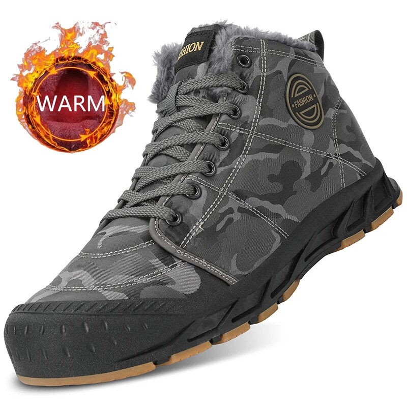 2024 Zimske muške čizme Muške bosonoge ležerne cipele Zimske tople tenisice za trčanje Plišane pamučne cipele za planinarenje Penjanje Visoke gležnjače