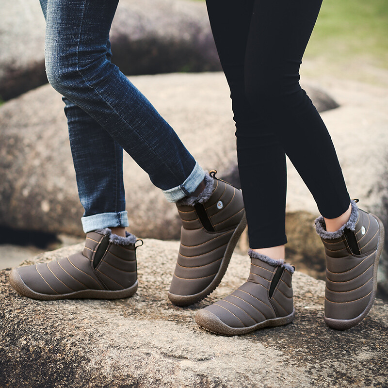 MARSON Muške zimske cipele Jednobojne muške čizme za snijeg Plišane unutarnje strane dna Održavaju toplinu Vodootporne skijaške čizme Plus Veličina 35 - 48