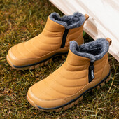 Νέες χειμερινές μπότες για άντρες Snow barefoot casual παπούτσια Γυναικεία παπούτσια ζεστής γούνας ανδρικά παπούτσια στον αστράγαλο Αντρικές μπότες χιονιού μεγάλο μέγεθος