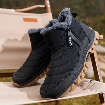 Νέες χειμερινές μπότες για άντρες Snow barefoot casual παπούτσια Γυναικεία παπούτσια ζεστής γούνας ανδρικά παπούτσια στον αστράγαλο Αντρικές μπότες χιονιού μεγάλο μέγεθος