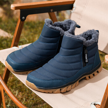 Νέες χειμερινές μπότες για άντρες Snow barefoot casual παπούτσια Γυναικεία παπούτσια ζεστής γούνας ανδρικά παπούτσια στον αστράγαλο Αντρικές μπότες χιονιού μεγάλο μέγεθος