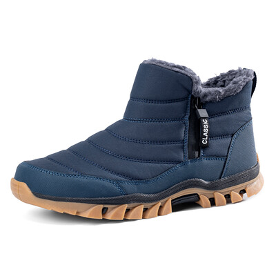Νέες χειμερινές μπότες για άντρες Snow barefoot casual παπούτσια Γυναικεία παπούτσια ζεστής γούνας ανδρικά παπούτσια στον αστράγαλο Αντρικές μπότες χιονιού μεγάλο μέγεθος