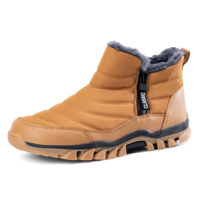 Νέες χειμερινές μπότες για άντρες Snow barefoot casual παπούτσια Γυναικεία παπούτσια ζεστής γούνας ανδρικά παπούτσια στον αστράγαλο Αντρικές μπότες χιονιού μεγάλο μέγεθος