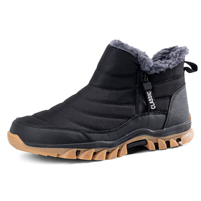 Νέες χειμερινές μπότες για άντρες Snow barefoot casual παπούτσια Γυναικεία παπούτσια ζεστής γούνας ανδρικά παπούτσια στον αστράγαλο Αντρικές μπότες χιονιού μεγάλο μέγεθος