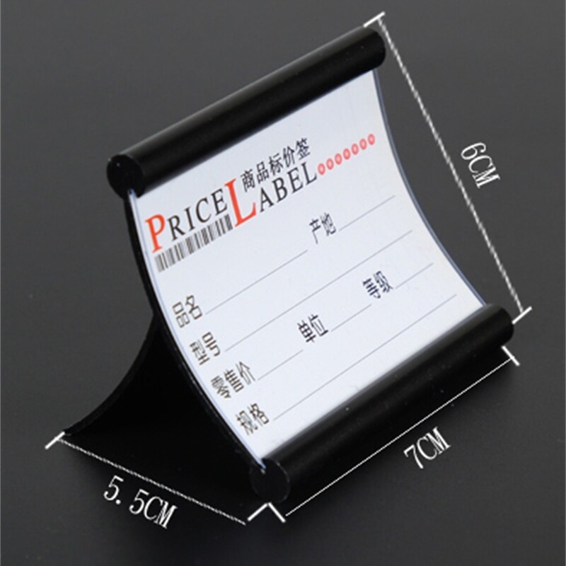 70*50 mm Metalna aluminijska legura Držač za stolni natpis Držač kartice Zaslon s cijenom Stalak za papir Uredski klub Poslovni školski restoran