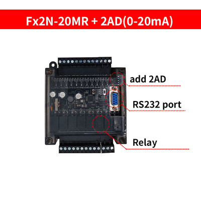 PLC FX2N-20MR FX2N-20MT Προγραμματιζόμενος λογικός ελεγκτής DC Τρανζίστορ/Μονάδα ρελέ Βιομηχανικός πίνακας ελέγχου 12 Είσοδος 8 Έξοδος