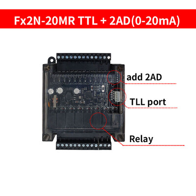 PLC FX2N-20MR FX2N-20MT Προγραμματιζόμενος λογικός ελεγκτής DC Τρανζίστορ/Μονάδα ρελέ Βιομηχανικός πίνακας ελέγχου 12 Είσοδος 8 Έξοδος