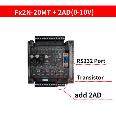 PLC FX2N-20MR FX2N-20MT Προγραμματιζόμενος λογικός ελεγκτής DC Τρανζίστορ/Μονάδα ρελέ Βιομηχανικός πίνακας ελέγχου 12 Είσοδος 8 Έξοδος