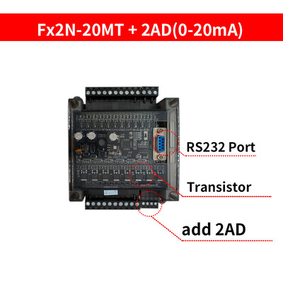 PLC FX2N-20MR FX2N-20MT Προγραμματιζόμενος λογικός ελεγκτής DC Τρανζίστορ/Μονάδα ρελέ Βιομηχανικός πίνακας ελέγχου 12 Είσοδος 8 Έξοδος