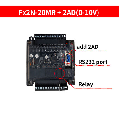PLC FX2N-20MR FX2N-20MT Προγραμματιζόμενος λογικός ελεγκτής DC Τρανζίστορ/Μονάδα ρελέ Βιομηχανικός πίνακας ελέγχου 12 Είσοδος 8 Έξοδος
