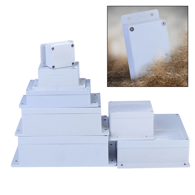 1 tk valge elektroonika projektikarp ABS veekindel ühenduskarbi kruvid väliskorpuse plastkarp DIY korpuse instrumendi ümbris