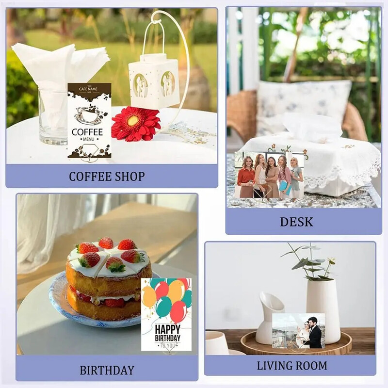 Držači čestitki Svadbeni stol Držač brojeva Stalci Naljepnice s imenima za sjedenje Isječci za kartice za fotografije Stalak za kartice sa slikama