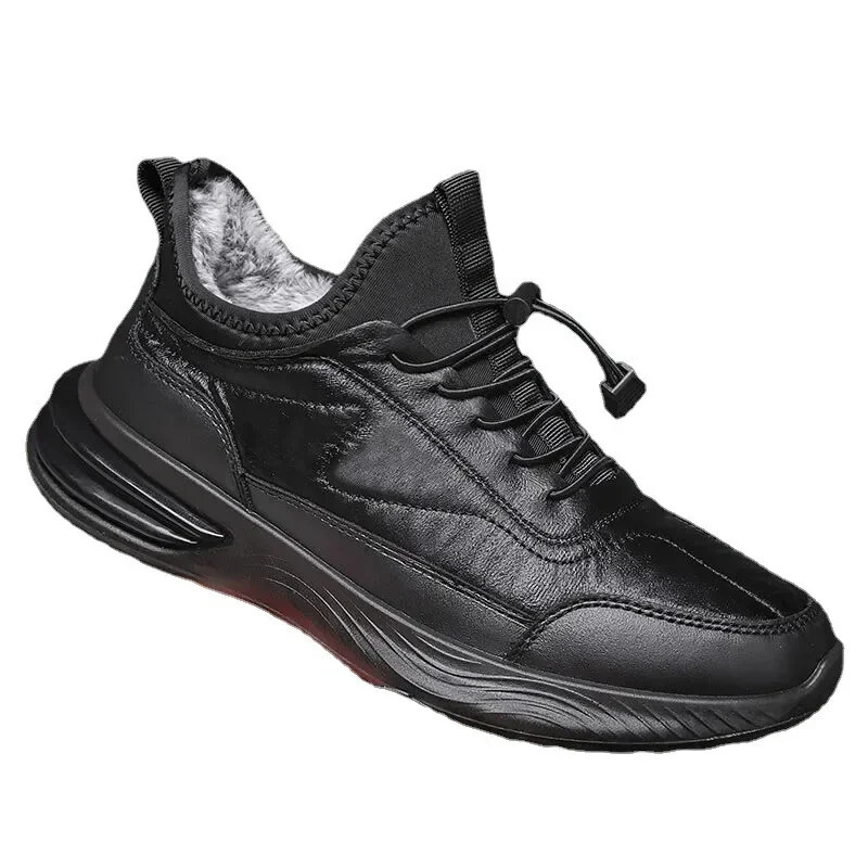 2024Muške tople čizme za snijeg Zimske modne muške pamučne cipele Crne tople ležerne cipele za muškarce Ležerne udobne plišane tenisice