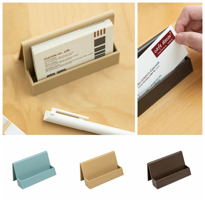 Jednostavna torbica za poslovne kartice. Uredska stolna organizacija. Kutija za pohranu kartica. Uredski dodaci za modni stol