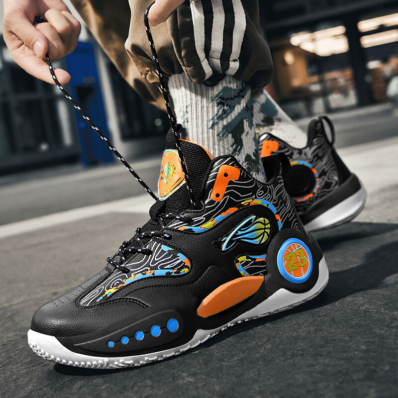 Kožne košarkaške tenisice za muškarce, prozračne, protuklizne, apsorpcijske, sportske, moderne cipele, ležerne modne trendove za mlade