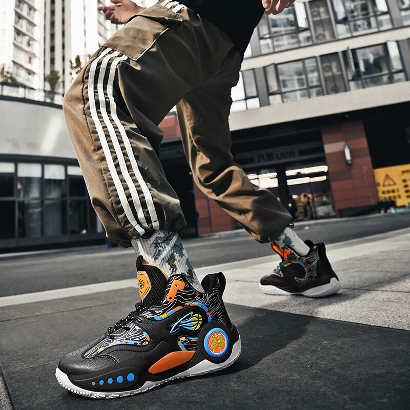 Kožne košarkaške tenisice za muškarce, prozračne, protuklizne, apsorpcijske, sportske, moderne cipele, ležerne modne trendove za mlade