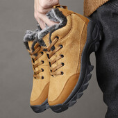Ανδρικά Snow Boots Παπούτσια εξωτερικού χώρου για ανδρικά πάνινα παπούτσια με χοντρή σόλα για άντρες Χειμερινά παπούτσια Botines Tenis Keep Warm Fluff Ανδρικά μποτάκια