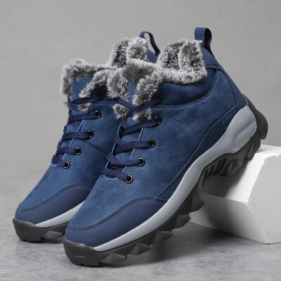 Ανδρικά Snow Boots Παπούτσια εξωτερικού χώρου για ανδρικά πάνινα παπούτσια με χοντρή σόλα για άντρες Χειμερινά παπούτσια Botines Tenis Keep Warm Fluff Ανδρικά μποτάκια