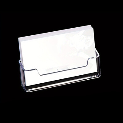 Transparent plastic business card holder, acrylic business card display stand, 30-40 business cards