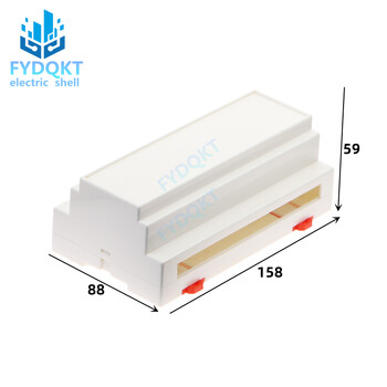 1PCS PLC DIN 35-Rail Electrical Shell Safety Grid Instrument περίβλημα ABS Πλαστική θήκη 88X158X59MM 4-04 Κουτιά διακλάδωσης