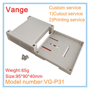 1 τεμ/παρτίδα din rail ηλεκτρικό κουτί διακλάδωσης 95*90*40mm ABS πλαστικές θήκες περιβλήματα περίβλημα για συσκευή βιομηχανικού ελέγχου