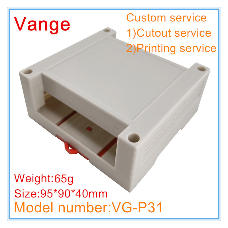 1 tk / partii din-rööpa elektriühenduskarp 95 * 90 * 40 mm ABS plastikust korpused korpused tööstusliku juhtimisseadme jaoks