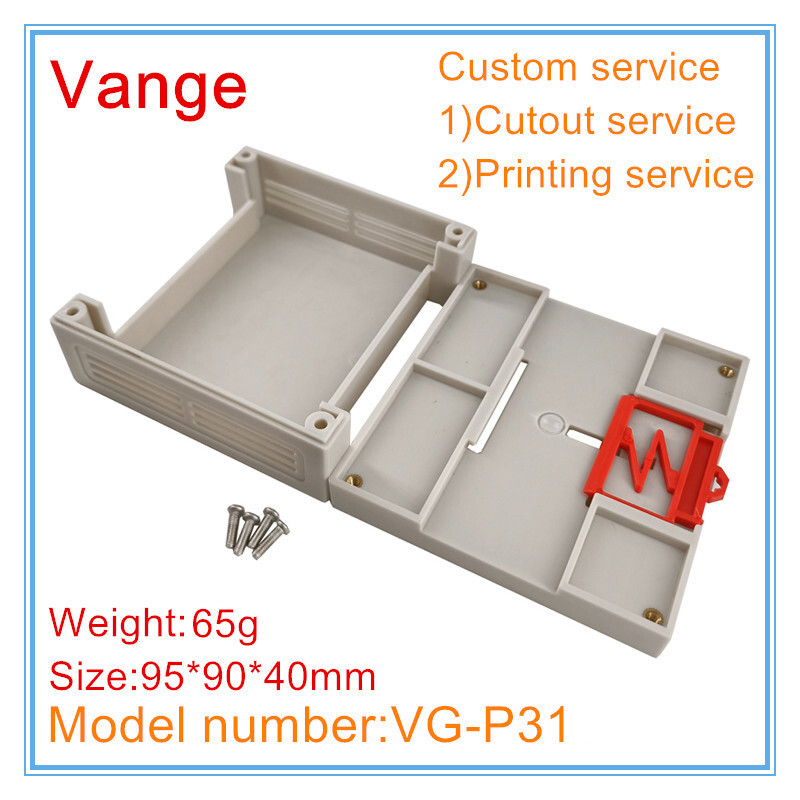 1 tk / partii din-rööpa elektriühenduskarp 95 * 90 * 40 mm ABS plastikust korpused korpused tööstusliku juhtimisseadme jaoks