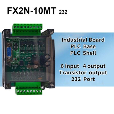1 db FX2N-10MT 10MR PLC ipari vezérlőkártya programozható logikai vezérlő DC tranzisztor modul relé logikai TTL port
