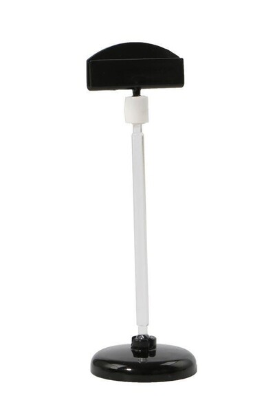 Black Clear Ps Πλαστική πινακίδα κλιπ βάσης ετικέτας Βάση τραπεζιού γάμου Γραφείο Όνομα Αριθμός κάρτας Ετικέτα τιμής Εικόνα Riser Ράφι προβολής