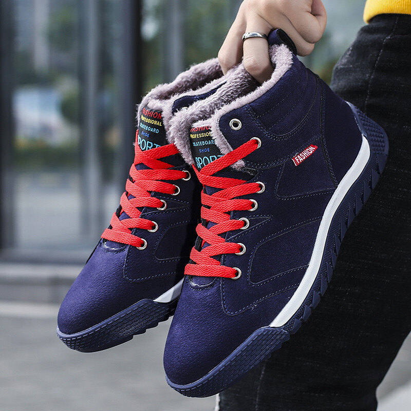 Nove zimske tenisice za muškarce, baršunaste tople visoke pamučne cipele, k-style casual čizme za snijeg, čizme, muške cipele, jesenske cipele za skateboard
