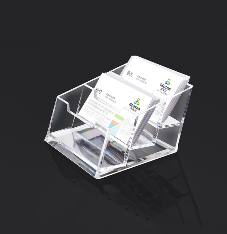 Akrilni plastični držač posjetnica, prozirni zaslon za kartice/stalak, dodaci za uredski stolni organizator