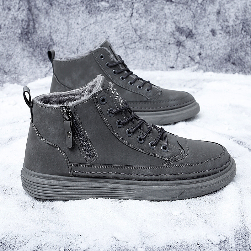 Muške čizme za snijeg Zimske tople gležnjače od baršuna i zadebljanja za muškarce Trendovske čizme za sve vrste cipela za muškarce Pamučna cipela Novo