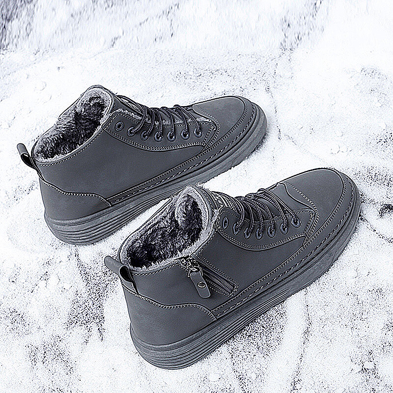 Muške čizme za snijeg Zimske tople gležnjače od baršuna i zadebljanja za muškarce Trendovske čizme za sve vrste cipela za muškarce Pamučna cipela Novo