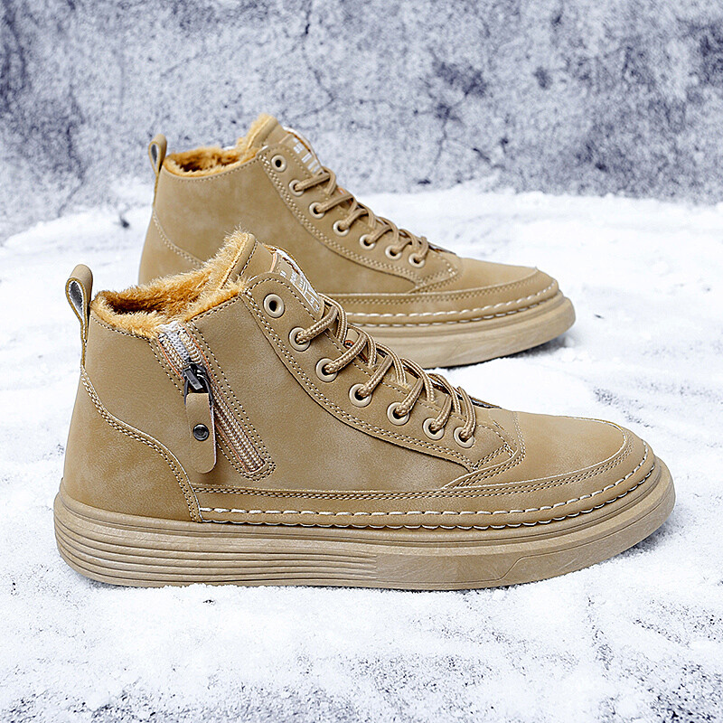 Muške čizme za snijeg Zimske tople gležnjače od baršuna i zadebljanja za muškarce Trendovske čizme za sve vrste cipela za muškarce Pamučna cipela Novo