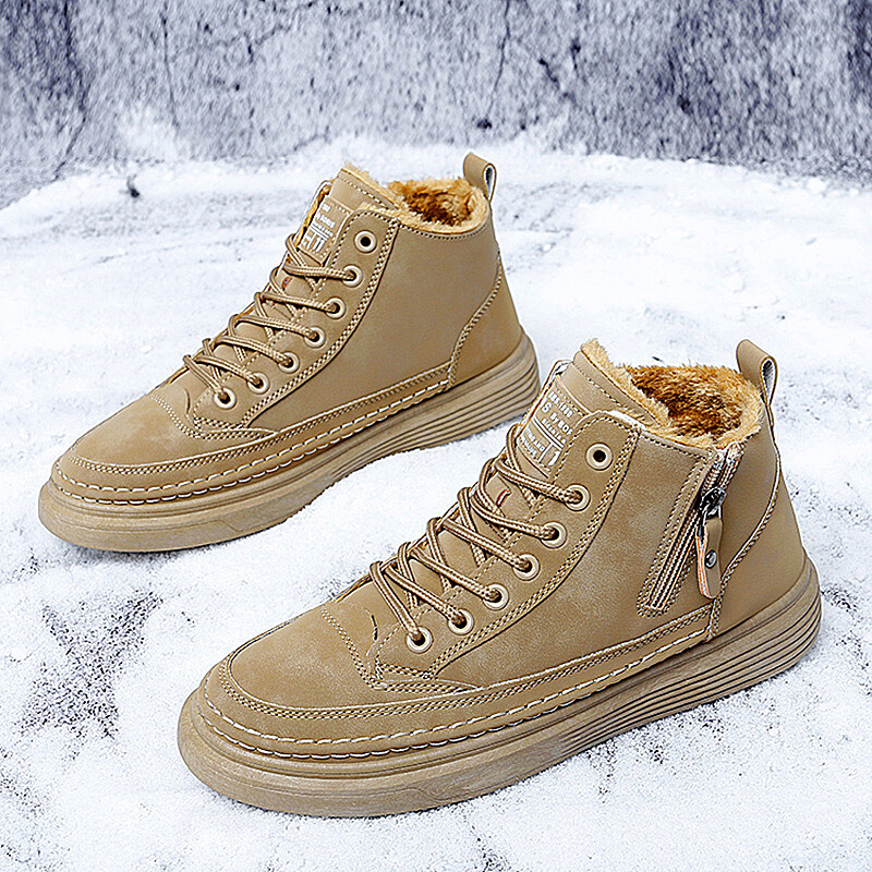 Muške čizme za snijeg Zimske tople gležnjače od baršuna i zadebljanja za muškarce Trendovske čizme za sve vrste cipela za muškarce Pamučna cipela Novo