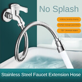 Universal Faucet Extenders Tube 360 Rotation Anti-Splash Head Nozzle Aerator Εύκαμπτος σωλήνας επέκτασης νεροχύτη Αξεσουάρ κουζίνας