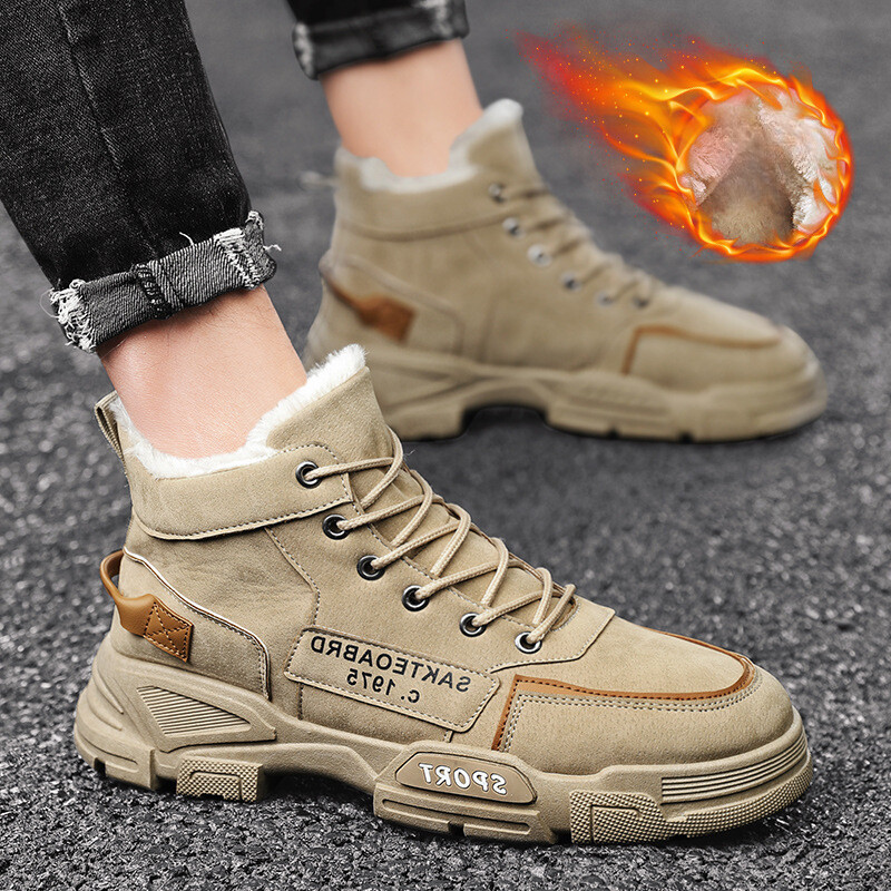 Muške zimske tenisice Gležnjače Muške cipele Zimske čizme Zimske čizme Zimske cipele Modne krplje za snijeg Velike crne plave cipele